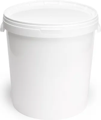 Produktbild von Garronda Eimer mit Deckel, 30 Liter, 100 Stück, für die Lagerung von Lebensmittel- und Chemischen Produkten Weiß GD-0071