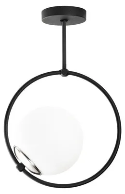 Image de Plafonnier Luminaire en métal noir et blanc 26 x 15 x 39 cm E27 40 W IP20