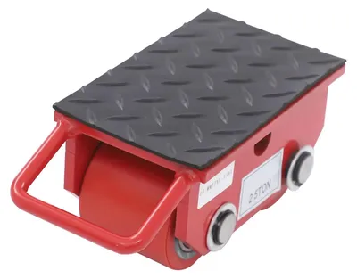 Produktbild von Maschinentransportroller - Transportfahrwerk - 2,5 t (2500 kg) Tragkraft - 2 PolyurethanRäder - Stahlguss - 17,8 x 10,2 x 11 cm