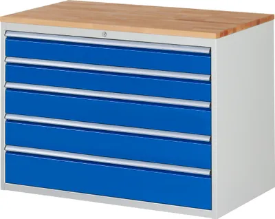 Produktbild von Rau Schubladenschrank Buche-Top und 5 x Schubl.-XXL 2x120 2x150 1x180mm