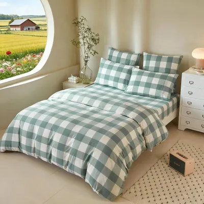 Produktbild von Omgoods – Bettwäsche-Set, 135 x 200 cm, aus 100% Baumwolle mit Reißverschluss