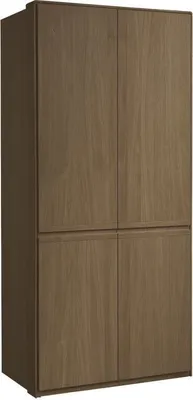 Produktbild von 104 cm breiter Kleiderschrank mit 2 Türen | Farbe: Dunkelbraun