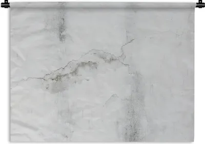 Produktbild von MuchoWow® Wandteppich Wandbehang Beton - Grau - Weiß 120x90 cm Tapisserie Dekoration Wandtuch - Wohnen - Aufhänger für die Wand