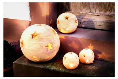 Produktbild von Große Terracotta Kugel Sterne, Ø 30 cm