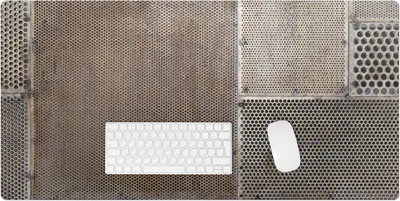 Produktbild von Metallperforationen – Schreibtischunterlage – Rutschfeste Tischunterlage – Schreibtischmatte für Büro & Zuhause – Schreibunterlage – Mauspad – Tischmatte – 100 x 50 cm