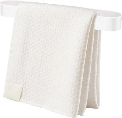 Produktbild von Handtuchhalter 30cm - Selbstklebend & Schraub-Wandmontage - Weiß