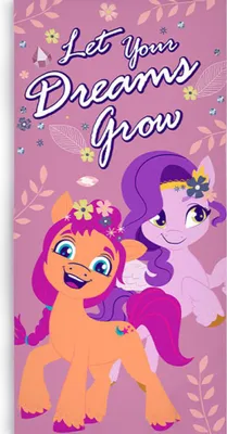 Produktbild von My Little Pony Dreams Grow Badehandtuch, Strandtuch 70x140cm