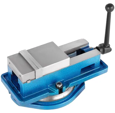 Produktbild von VEVOR 15,2 cm leistungsstarker präziser Schraubstock, 26,9 kg Schraubstockmaschine Präzisionsschraubstock Zubehörset, 4,4 cm Backen präziser Spannverschluss Tischschraubstock, 100 mm-b, Legierter Stahl-b