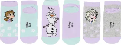 Immagine prodotto di Calzini Frozen da 3 pezzi - Calzini comodi per bambini per tutti i giorni 31/34