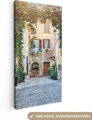 Obrázek produktu pro OneMillionCanvasses® - Plátno - Itálie - Ulice - Číhavec, nástěnný obraz, nástěnné dekorace obrazy obývací pokoj, 20x40cm