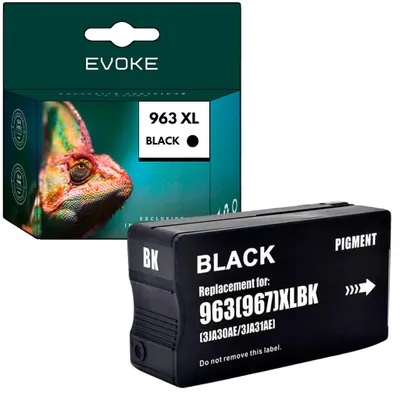 Produktbild von Evoke kompatible Tinte für HP 963XL HP963 3JA30AE Schwarz 50 ml 2080 Seiten OfficeJet Pro 9010 9012 9013 9014 9015 9016 9018 9019 9020 9022 9023 9025 9026 9027 9028 9029