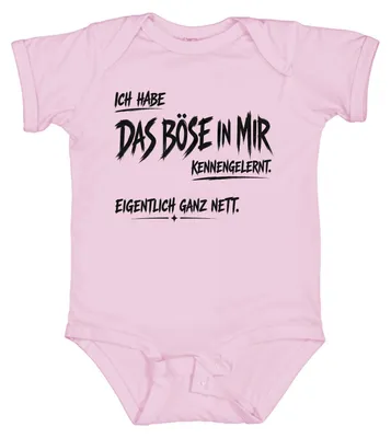 Produktbild von Ich habe das Böse in mir kennengelernt Eigentlich Statement Sarkasmus Baby Body, Pink, 0/3