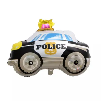 Image de Ballon en plastique motif véhicule, voiture de police, env. 67 x 61,5 cm