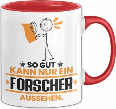 Produktbild von Forscher Geschenk Tasse So Gut Kann Nur Ein Forscher Aussehen Geschenkidee Kaffee-Becher (Rot)