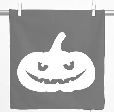 Produktbild von Huuraa Kissenbezug Halloween Kürbis Pumpkin 40x40cm Steel Grey Baumwolle Dekokissenbezug Geschenkidee