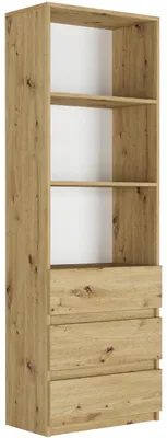 Obrázek produktu pro Regál kancelářský 60 cm 3 police 3 zásuvky FRAMIRE B-3 artisan
