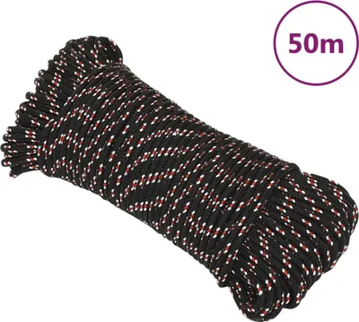Produktbild von Bootsseil Schwarz 5 mm 50 m Polypropylen