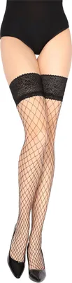 Produktbild von Merry Style Damen Halterlose Netzstrümpfe MSSS003 (Schwarz-2, M/L)