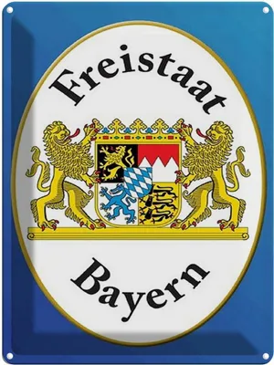 Obrázek produktu pro vianmo Plechová cedule 40x30 cm Freistaat Bayern Wappen