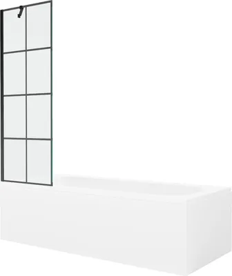 Zdjęcie produktu dla Kabina Mexen Vega 160x70 cm z parawanem 60 cm, czarna obudowa