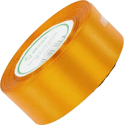 Image de Ruban de satin jaune foncé 38mm - 32mb