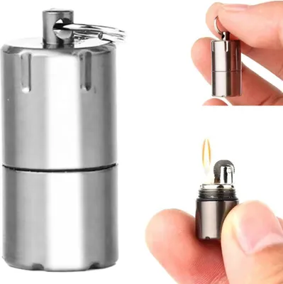 Zdjęcie produktu dla Krzesiwo Mini Zapalniczka Benzynowa Brelok Survival