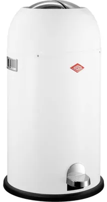Obrázek produktu pro Wesco Kickmaster odpadkový koš, sběrač odpadu, pedálový koš, ocelový plech, bílý, 33 l, 184631-01