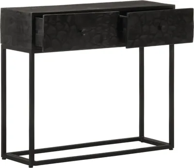Obrázek produktu pro vidaXL Konzolový stolek černý 90x30x76 cm z masivního dřeva manga a železa