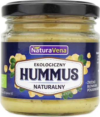 Zdjęcie produktu dla HUMMUS NATURALNY185 g - NATURAVENA