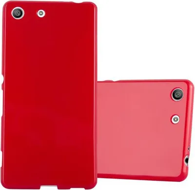 Produktbild von Cadorabo Schutzhülle für Sony Xperia M5 Hülle in Rot TPU Etui Hülle Case Cover