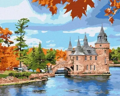 Produktbild von Malen nach Zahlen – Schloss am See, 40x50 cm – Ideyka