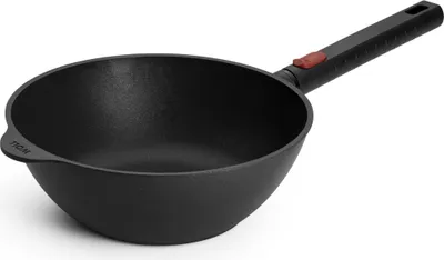 Produktbild von Woll Eco Logic QXR Guss-Wok: abnehmbarer Stiel, Ø 24 cm, 9 cm hoch, Alle Herdarten inkl. Induktion