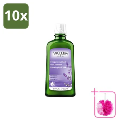 Produktbild von 10 x Weleda Lavendel Entspannungsbadmilch - 200 ml - Sparpackung - 10 Stücke