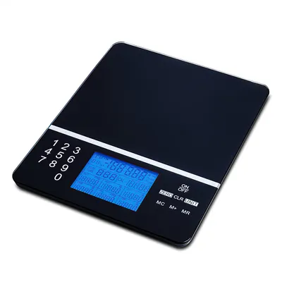 Produktbild von Tragbare Küchenwaage mit Nährwertrechner, Lebensmittelwaage 5 kg Kapazität, Präzisionswaage für präzise Portionskontrolle