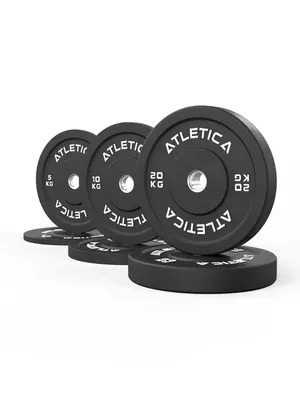 Produktbild von ATLETICA Bumper Plates Set | 70 kg | bestehend aus 2 x 5 kg ∣ 2 x 10 kg ∣ 2 x 20 kg