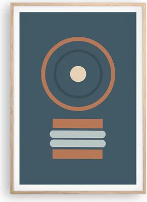 Produktbild von Gerahmtes Poster - Rahmen in heller Eiche - Abstrakt modern Muster - 70x100 cm - Wand Bild - Wanddeko - Wandbilder - Kunstposter - Wandposter - Bilderrahmen - Bilder - Kunstdruck - P2NPA70x100-4567