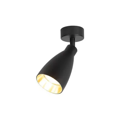 Produktbild von MasterLED Deckenstrahler - GU10, Schwarz, Gold, schwenkbar - Moderne verstellbare LED Deckenleuchte für das Wohnzimmer