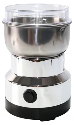 Elektrische Kaffeemühle, 200 W, 300 ml, Edelstahl, silber