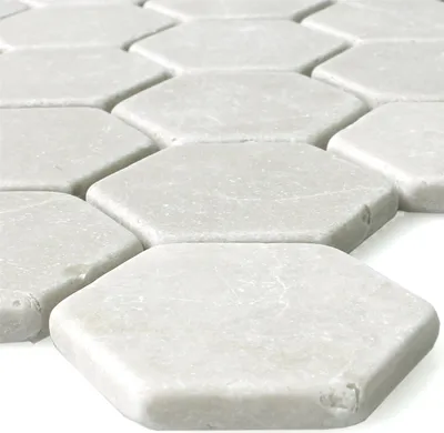 Produktbild von Mosaikfliesen Marmor Tarsus Hexagon Beige