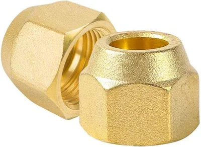 Produktbild von Messing- Zeskantbreedte 20,38 mm - Binnendiameter 15,88 mm - Airconditioningmoer für Klimaanlagen