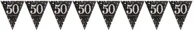 Obrázek produktu pro Párty girlanda vlajky 50 let - narozeniny - Happy birthday - 400 cm