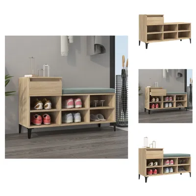 Obrázek produktu pro vidaXL Botník Sonoma dub 102x36x60 cm Materiál na bázi dřeva - Regály a skříně na boty