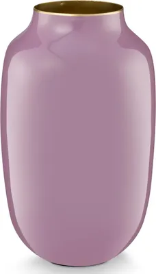 Produktbild von PIP STUDIO Vase Metall Oval Lilac 30cm