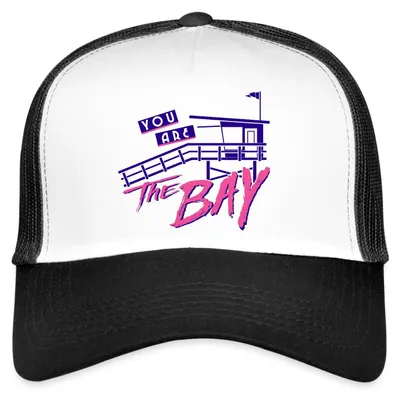 Produktbild von Spreadshirt Baywatch You Are The Bay Spruch Trucker Cap, One size, Weiß/Schwarz