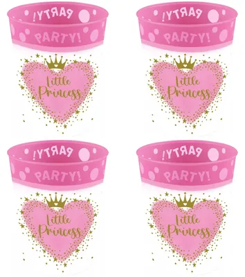 Kinder-Trinkbecher Set 4er-Pack Prinzessin BPA-frei 250 ml
