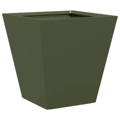 Produktbild von Pflanzkübel Olivgrün 30x30x30 Stahl