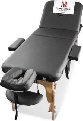 Produktbild von Famanu Massagetafel Inklappbar - Ergonomische Massagebank mit Zubehör - Höhenverstellbar von 60 bis 85 cm