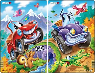 Produktbild von LARSEN Puzzle Rotes Auto 12 Teile