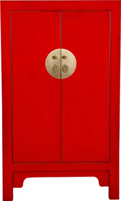 Immagine prodotto di Fine Asianliving Armadio cinese Lucky Red - Collezione Orientique Armadio cinese W70xD40xH120cm Armadio cinese Armadio nuziale cinese Mobili orientali Asiatici