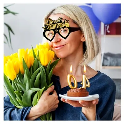 Produktbild von 8 Stück Papierbrillen für die 50. Geburtstagsparty, lustige Foto-Requisiten für das 50. Thema